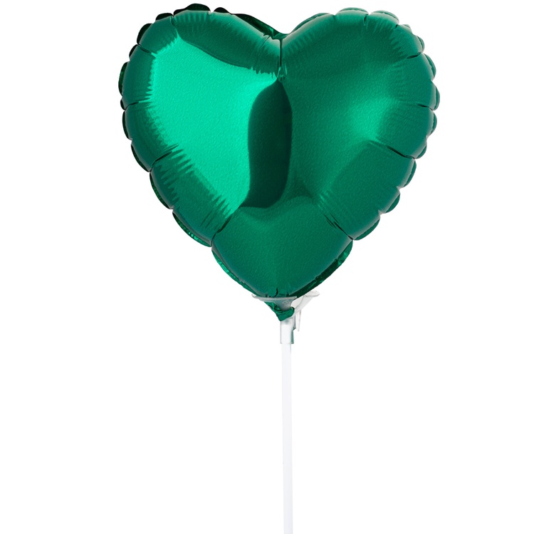 FlexMetal (9" -23см) СЕРДЦЕ Металлик Green, 5 шт/уп