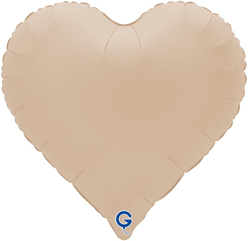 Grabo Шар (18''/46 см) Сердце, Капучино, Матовый, 1 шт.