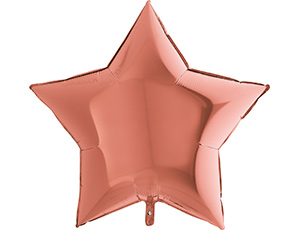 Grabo (36" -92см) ЗВЕЗДА  Металлик Rose Gold, 1 шт