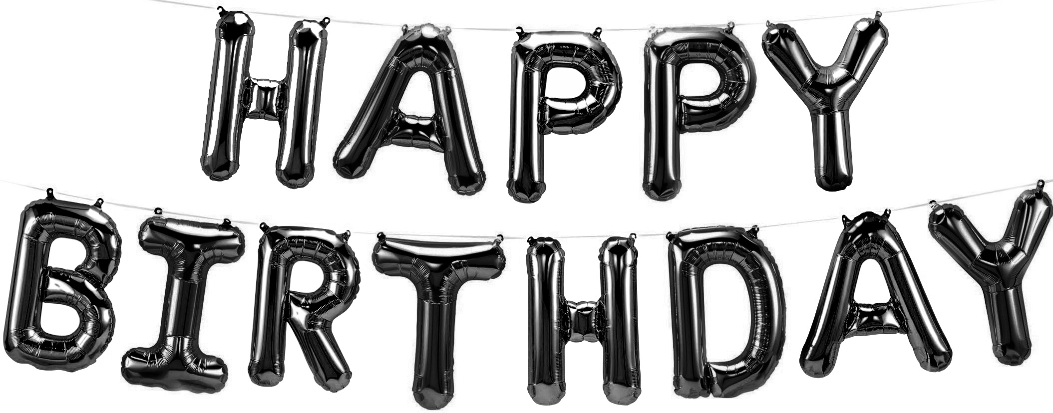Falali  (16''/41 см) Мини-Надпись "Happy Birthday", Черный