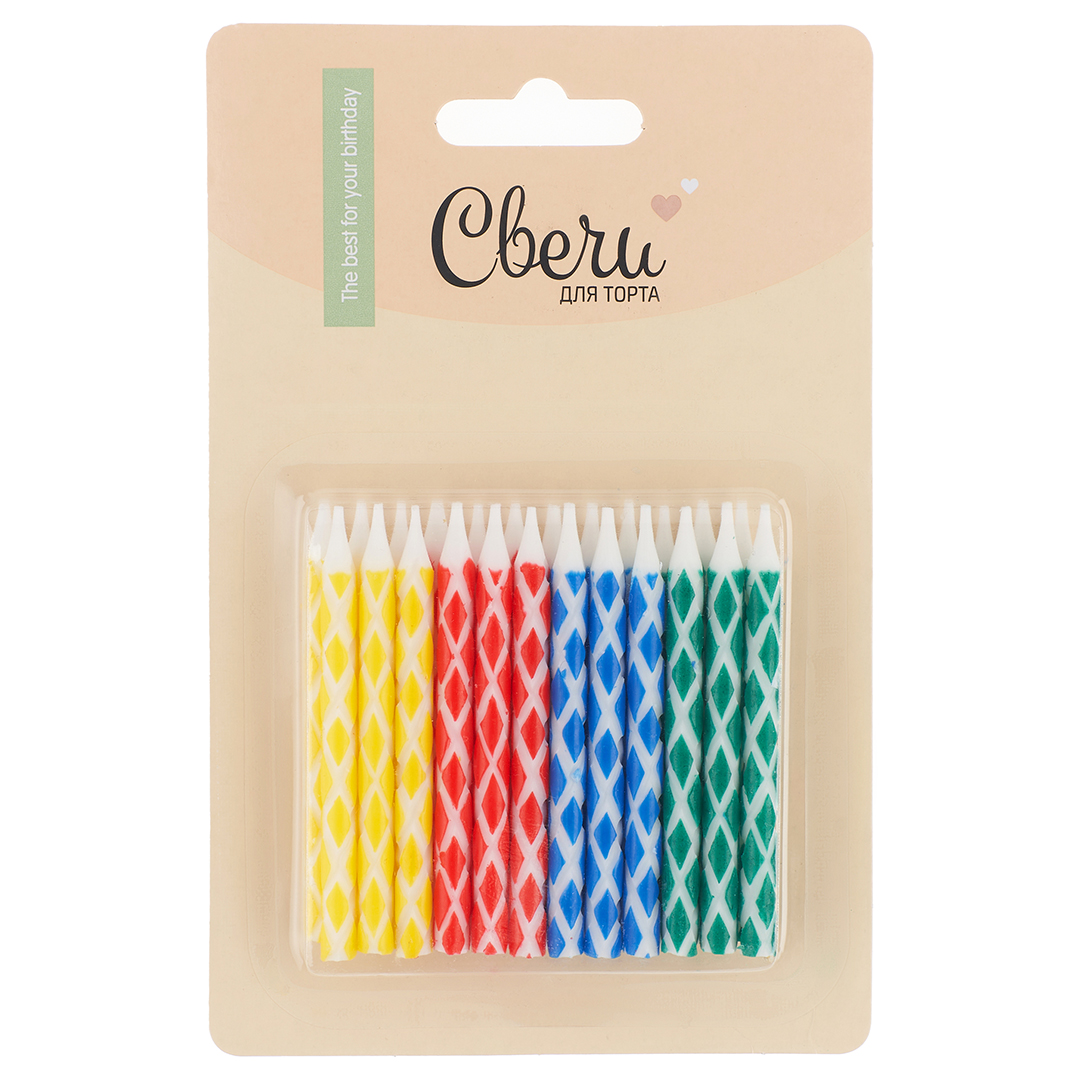 Свечи в ромбик 24шт