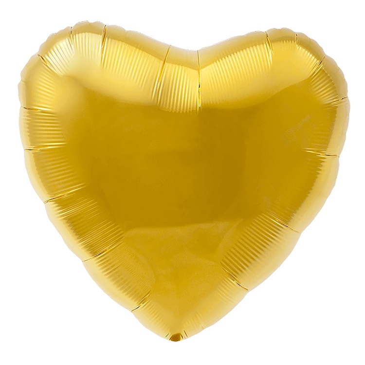 Agura (30" -76см) СЕРДЦЕ  Металлик Gold, 1 шт/уп