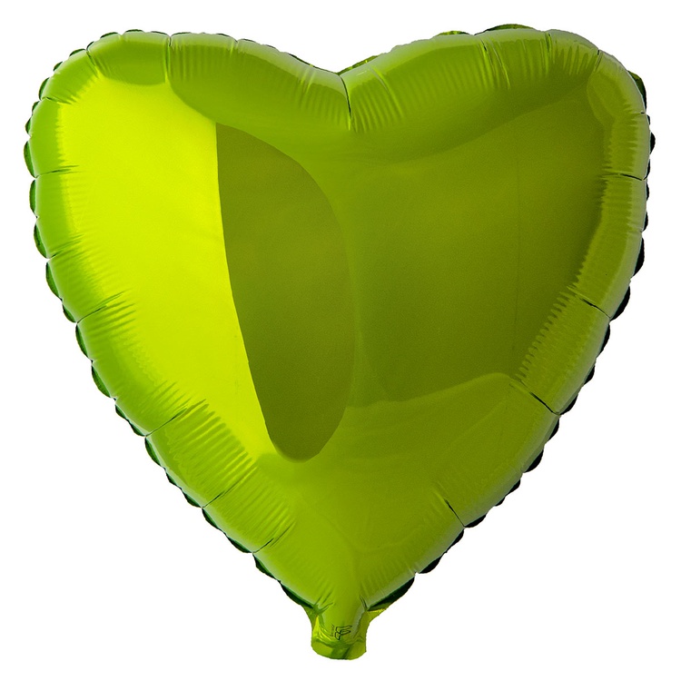 FlexMetal Б/РИС 18" СЕРДЦЕ Металлик Lime Green