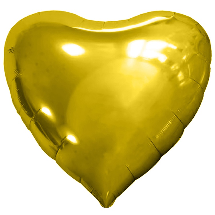 К ФИГУРА (68" -173см) СЕРДЦЕ Металлик Gold, 1 шт/уп