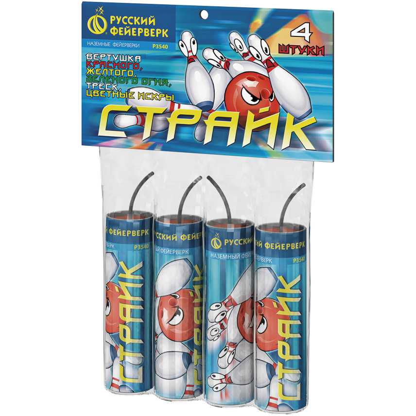 Наземный фейерверк Страйк 1 шт (уп 4 шт)