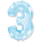 FlexMetal ЦИФРА 3 40" Pastel Blue, 1 шт