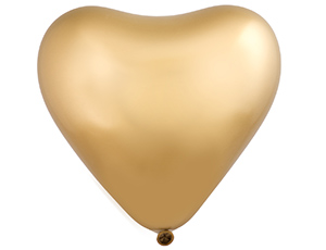 Everts 12" Сердце/819 Хром Сатин Gold Sateen, 50 шт