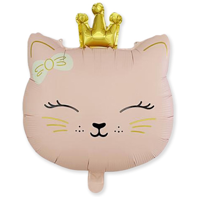 К ФИГУРА (24" -61см) Кошечка с короной розовая, 1 шт/уп