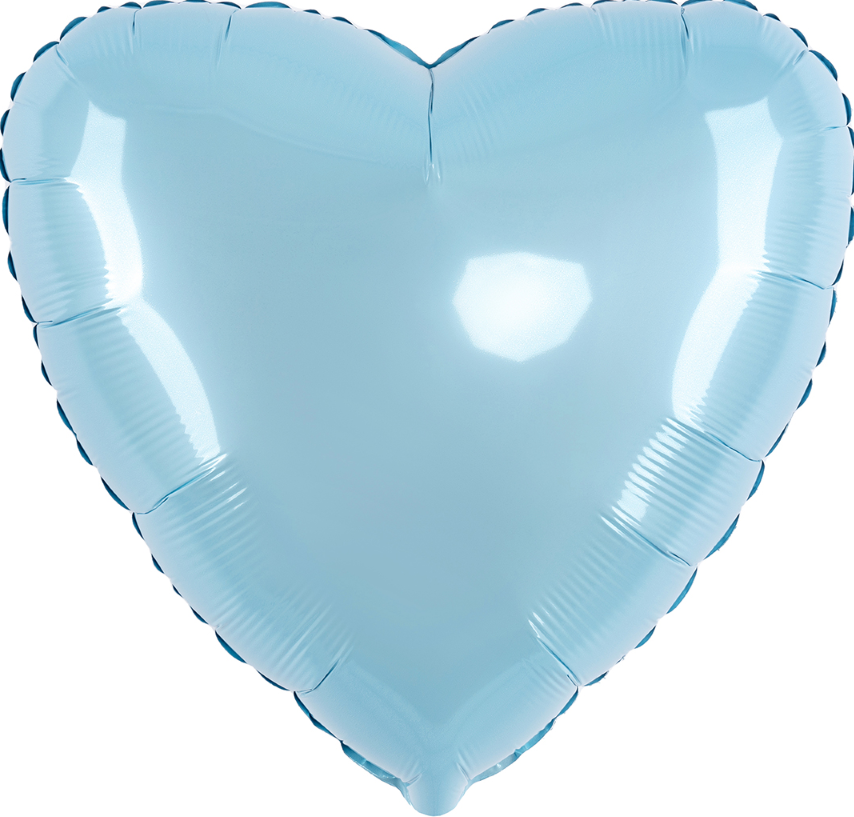 FlexMetal (9" -23см) СЕРДЦЕ Пастель Blue, 5 шт/уп