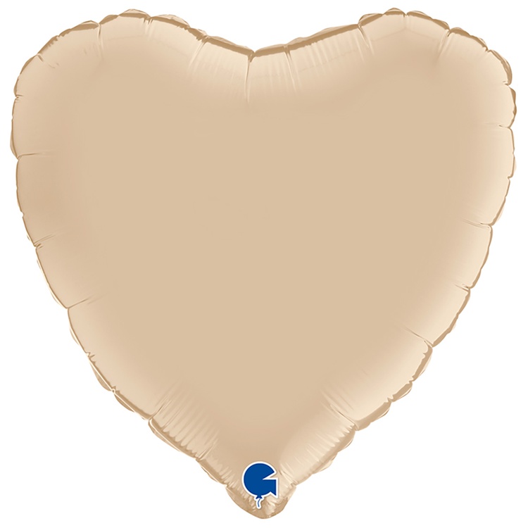 Grabo (18" -46см) СЕРДЦЕ Сатин Cream