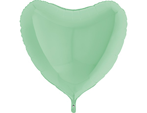 Grabo (36" -92см) СЕРДЦЕ  Пастель Matte Green, 1 шт