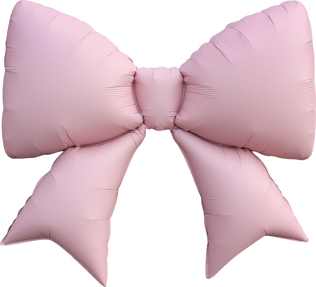 Falali Шар (39''/99 см) Фигура, Бант, Розовый, Сатин, 1 шт. в уп.