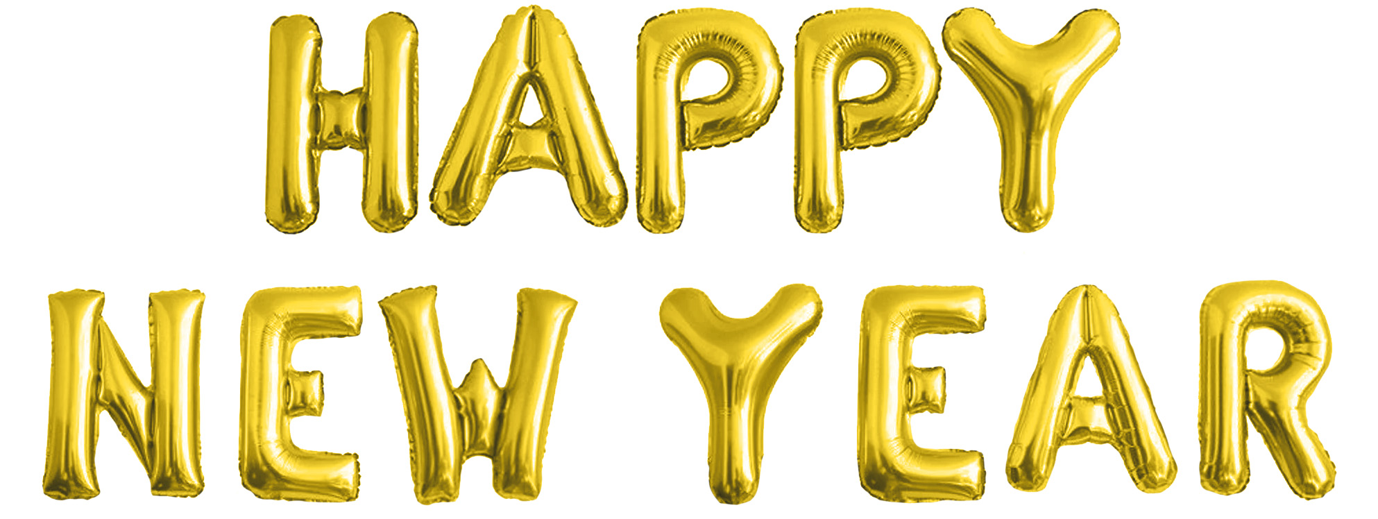 Китай Набор шаров-букв (16''/41 см)  "Happy New Year", Золото, в упаковке 1 шт.