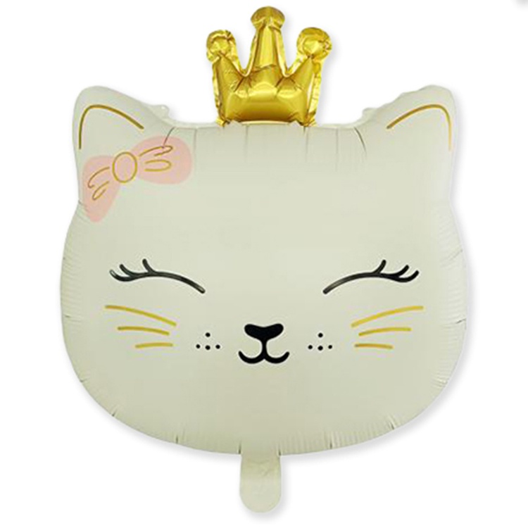 К ФИГУРА (24" -61см) Кошечка с короной бежевая, 1 шт/уп