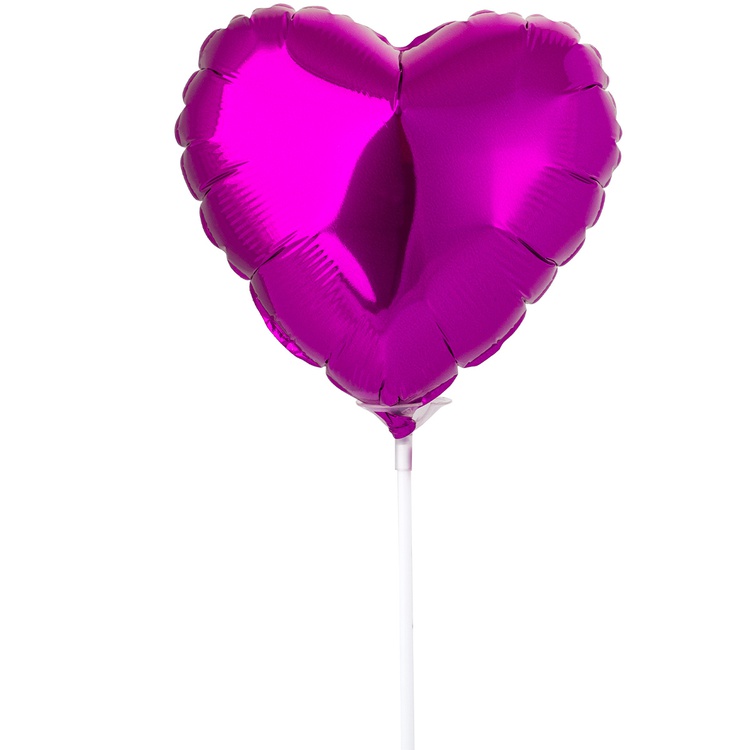 FlexMetal (9" -23см) СЕРДЦЕ Металлик Purple, 5 шт/уп