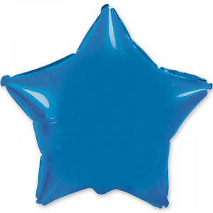 FlexMetal (9" -23см) ЗВЕЗДА Металлик Blue, 5 шт/уп