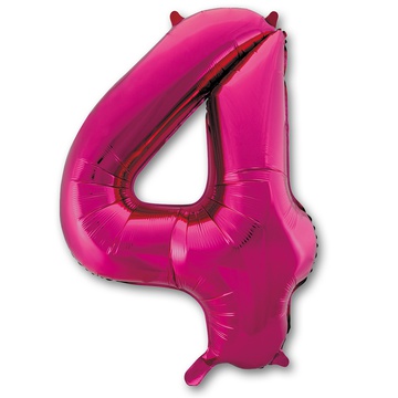 Китай ЦИФРА 4 40" Fuchsia, 1 шт
