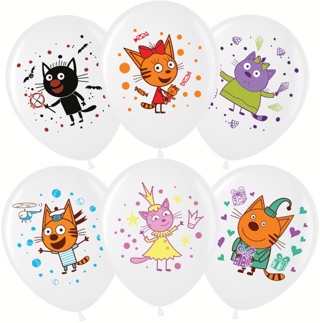 Волна веселья (12''/30 см) Три Кота, Играем вместе 25 шт.