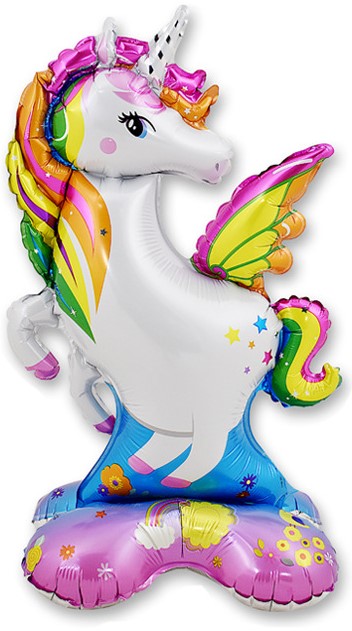 Falali Шар 3D (23''/58 см) Фигура на подставке, Волшебный единорог, 1 шт. в уп.