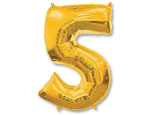 FlexMetal ЦИФРА 5 Gold, 1 шт