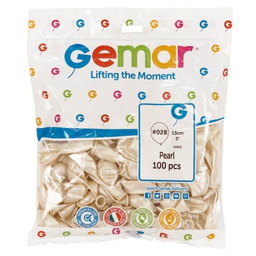 Gemar 5"/28 металлик белый жемчуг  100 шт
