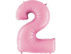 Grabo ЦИФРА 2 40" Пастель Pink, 1 шт