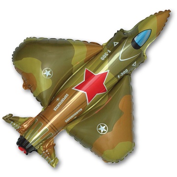 FlexMetal (14" -36см) м/ф Истребитель милитари, 5 шт/уп