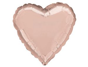 Agura (30" -76см) СЕРДЦЕ  Металлик Rose Gold, 1 шт/уп