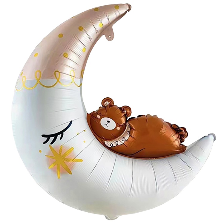 К ФИГУРА (30" -76см) Месяц и Мишка спящий, 1 шт/уп
