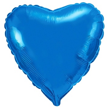 FlexMetal (9" -23см) СЕРДЦЕ Металлик Blue, 5 шт/уп