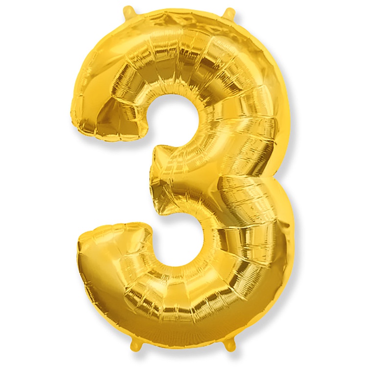 FlexMetal ЦИФРА 3 Gold, 1 шт
