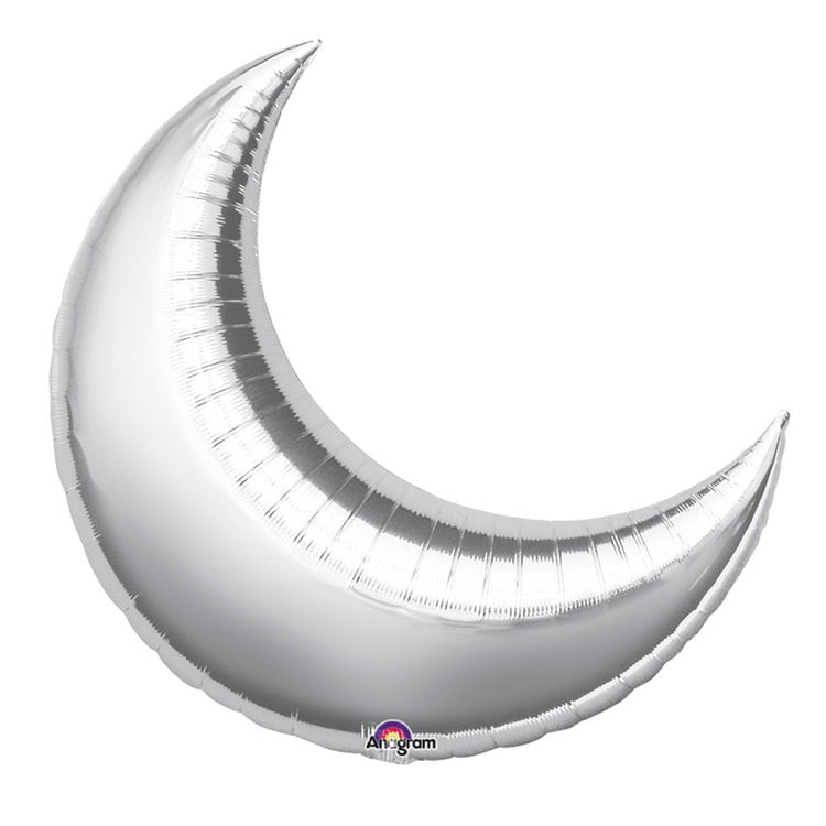 Anagram МЕСЯЦ 26" Металлик Silver, 1 шт