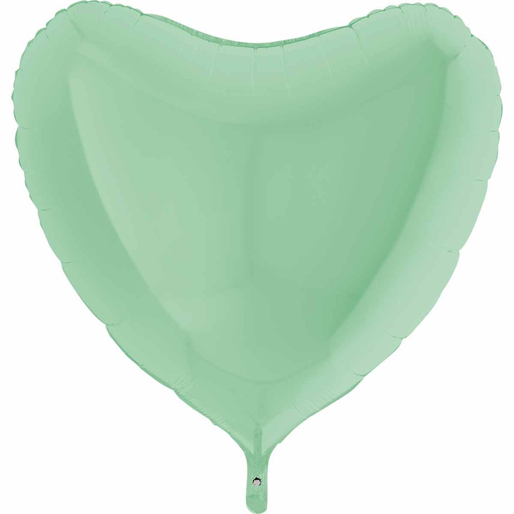 Grabo (36" -92см) СЕРДЦЕ  Пастель Matte Green, 1 шт