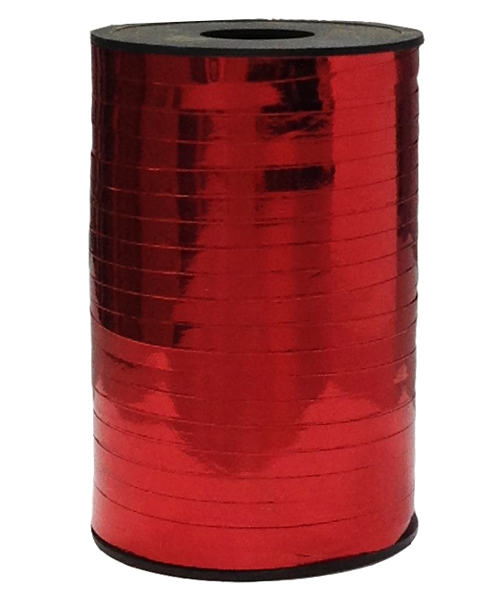 Лента металлизированная (0,5 см x 250 м) Красный