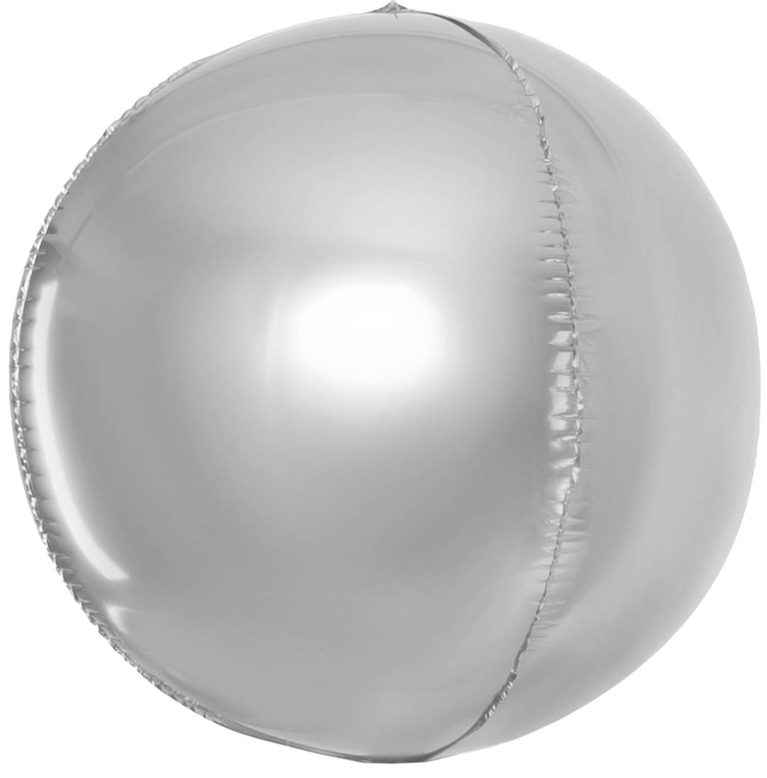 Falali (60"-153 см) 3D Сфера, Серебро, 1 шт/уп.